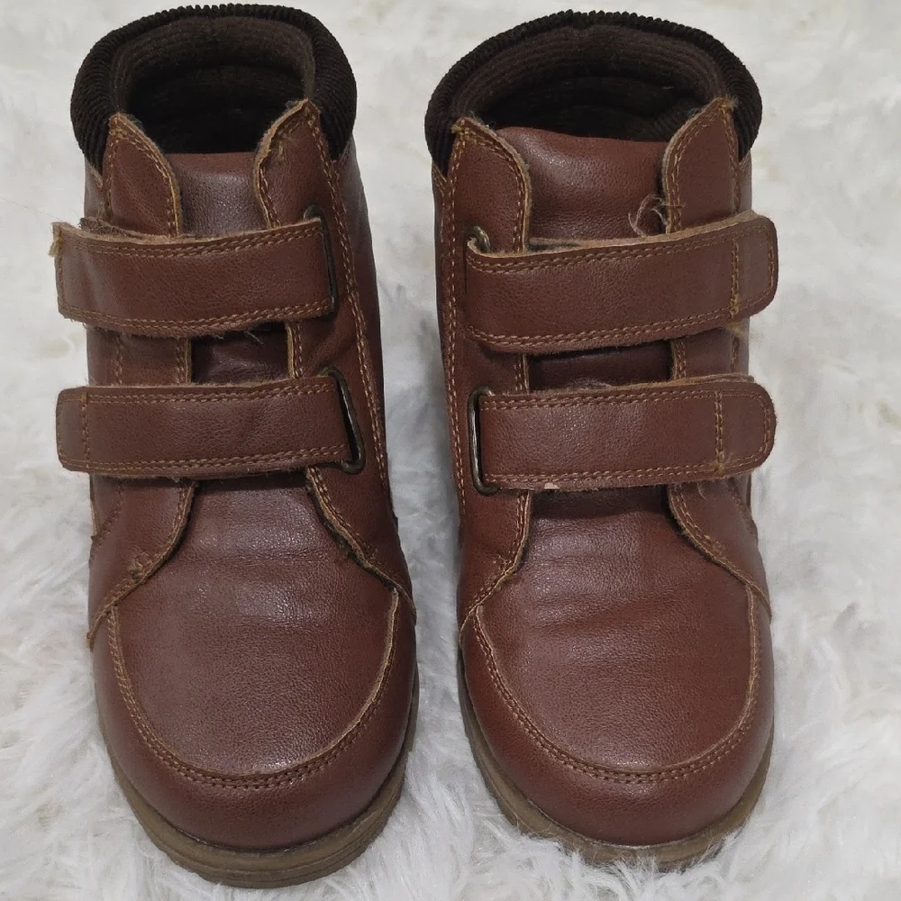 Gymboree Brown Kids Boots with Velcro Straps. Size 13